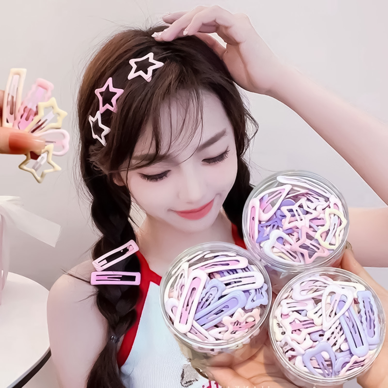 Korean Women Lifestyle - 3 buah pin hiasan kepala gaya