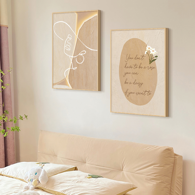 Lukisan Kanvas Seni Garis Abst - Korean Lifestyle Aesthetic ulasan dan harga