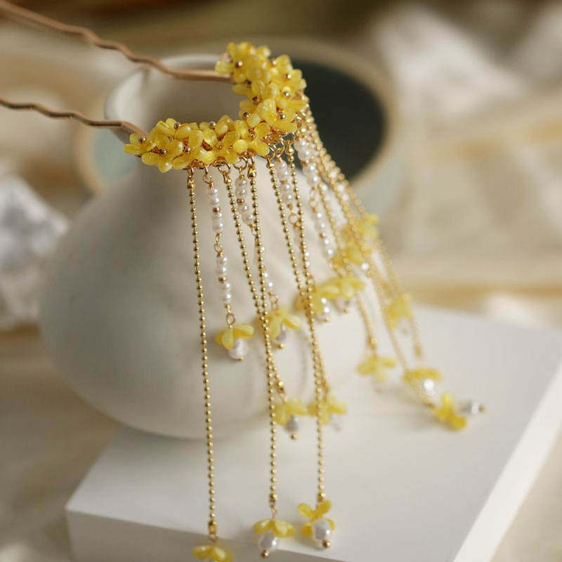 Jepit Rambut Osmanthus Gaya Ku - Hanbok Hair Pin ulasan dan harga