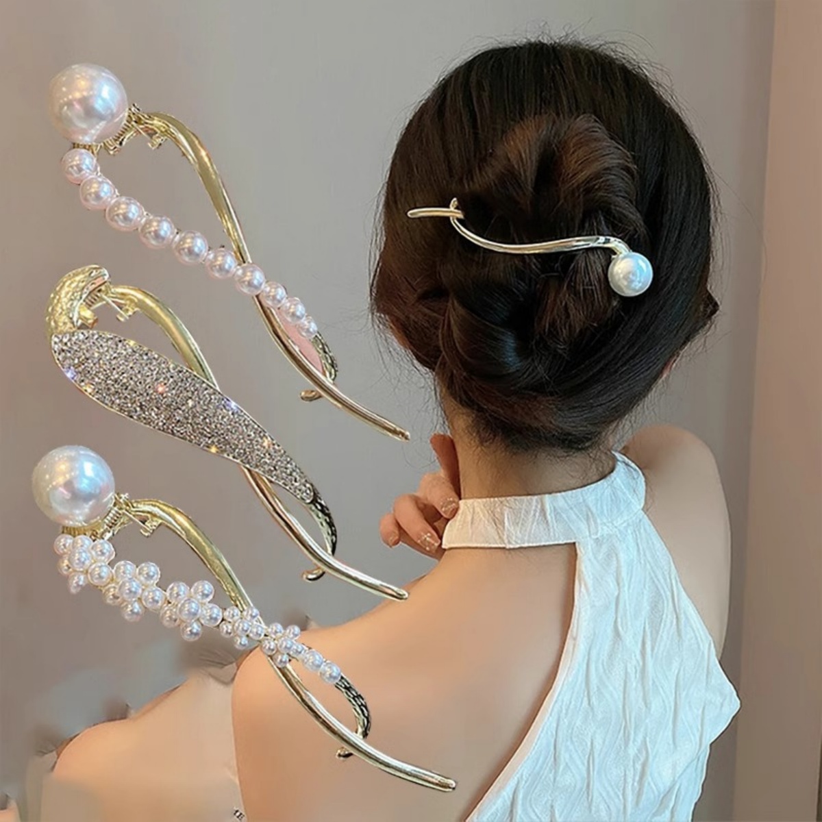 Jepit Rambut Mutiara Glitter E - Korean Women Lifestyle ulasan dan harga