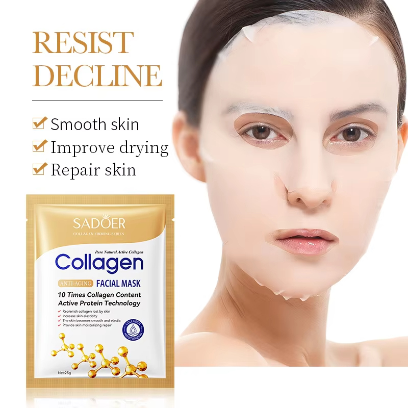 5/10/20/30 Buah Masker Wajah K - Sheet Mask Collagen ulasan dan harga