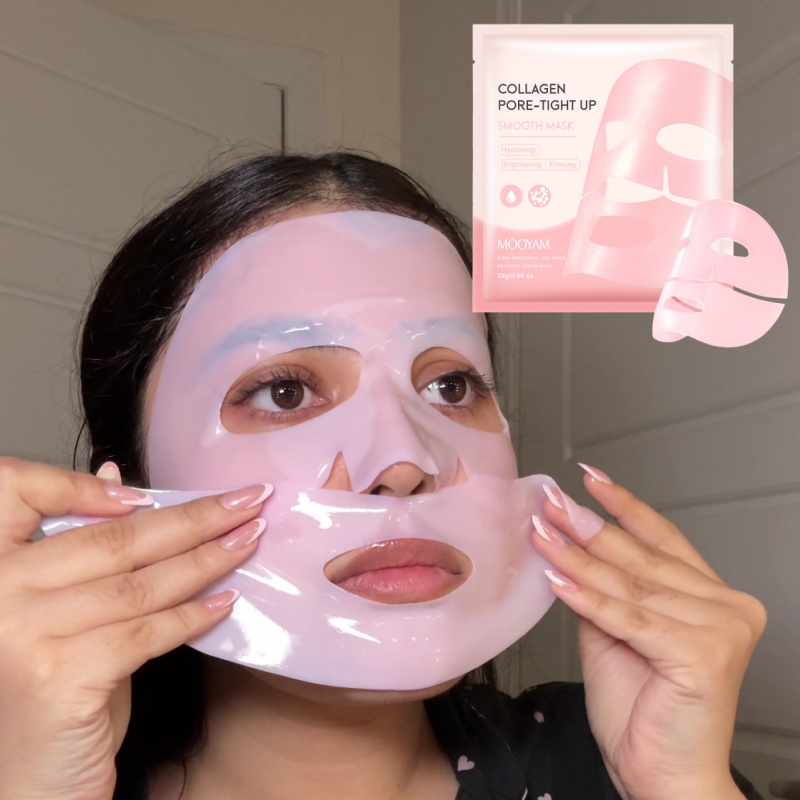 Masker Kolagen Merah Muda Pemb - Sheet Mask Collagen ulasan dan harga