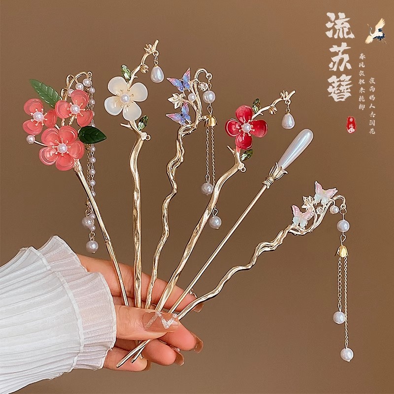 Jepit Rambut Bunga Campuran Re - Hanbok Hair Pin ulasan dan harga