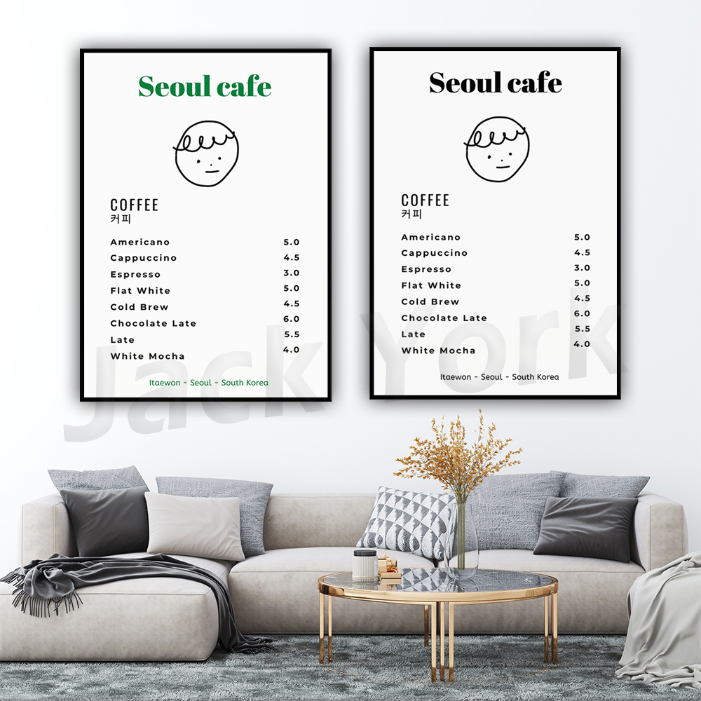 Seoul Cafe Poster Digital ceta - Korean Lifestyle Aesthetic ulasan dan harga